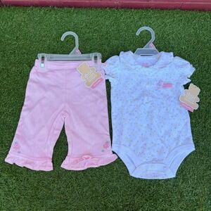 Vtg Y2K NWT Child of Mine Carters Infant Outfit Bodysuit 0-3 Month Frilly Pink